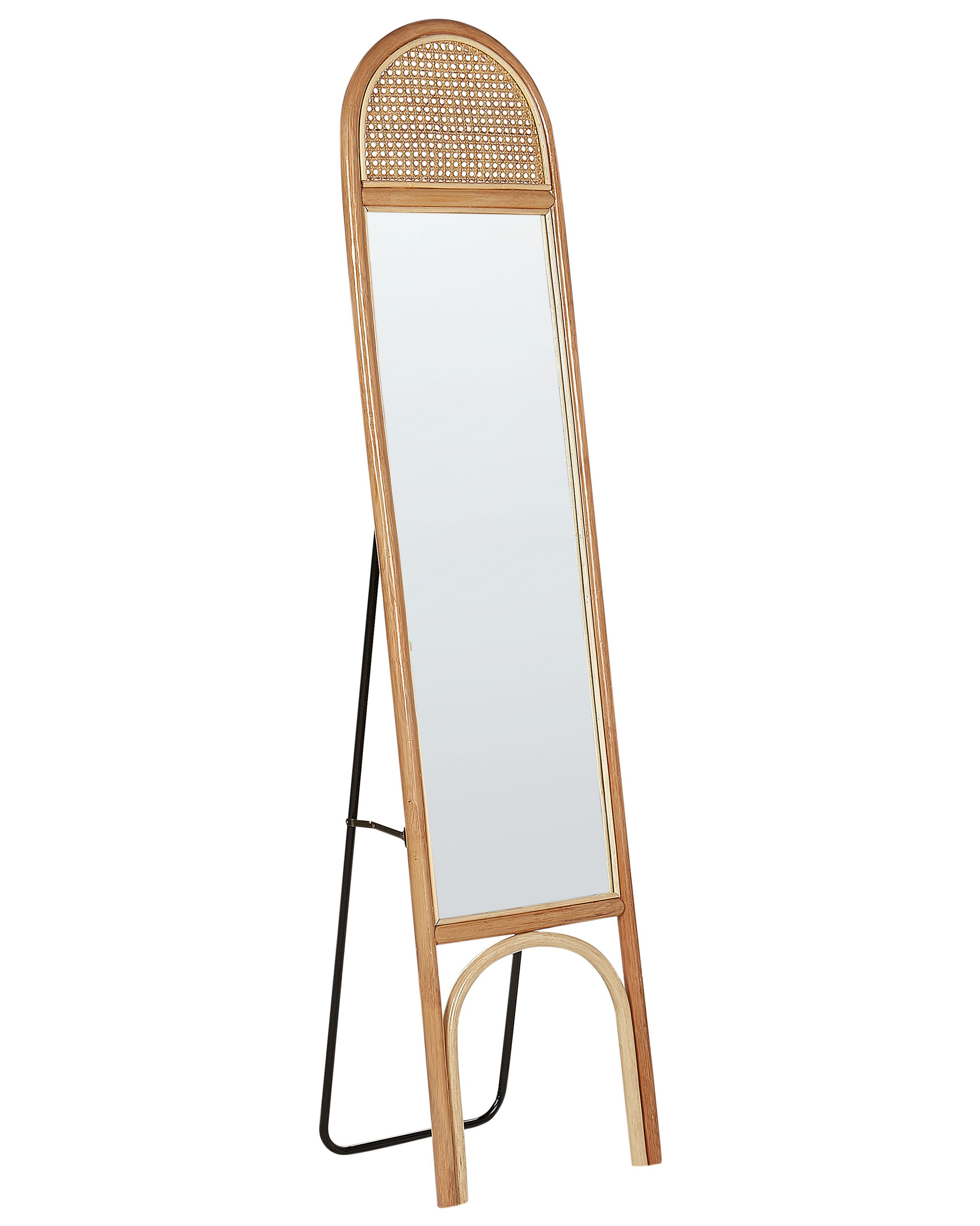 Lustro stojące rattan 168x41cm owal naturalne