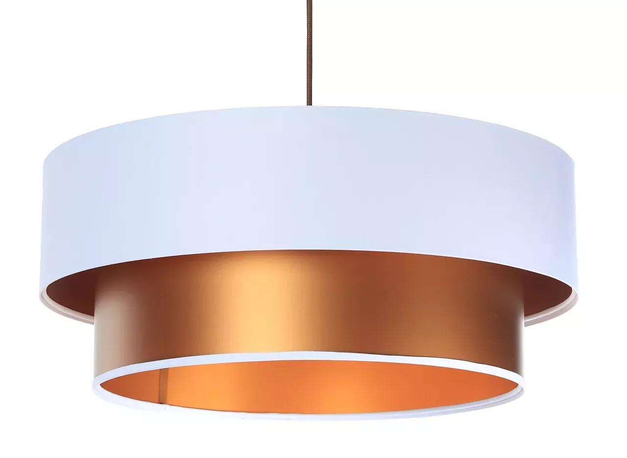 Lampa wisząca DOUBLE WHITE 40 biała/miedziana