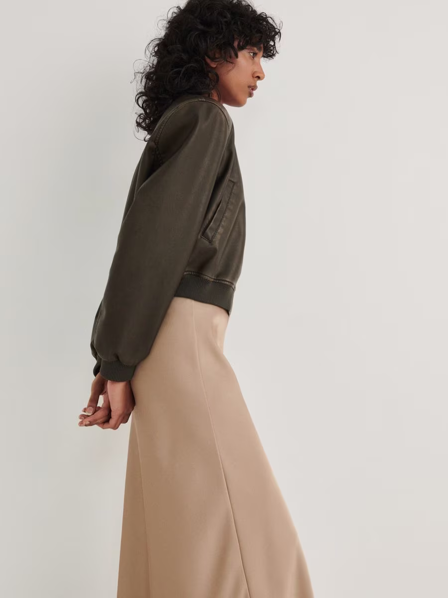 Satin Midi Skirt