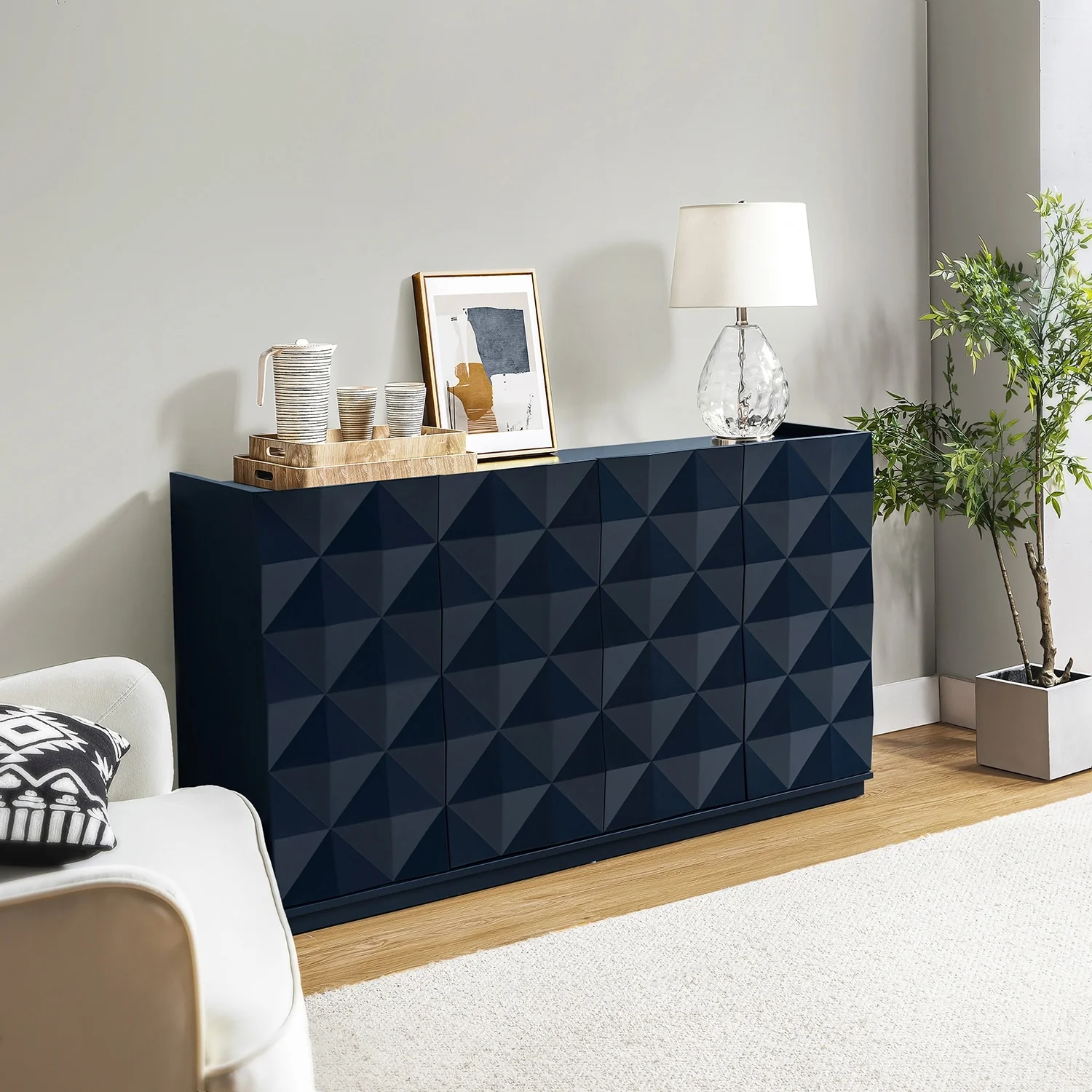 Edith 60 Modern Sideboard with Geometric Patterns by HULALA HOME