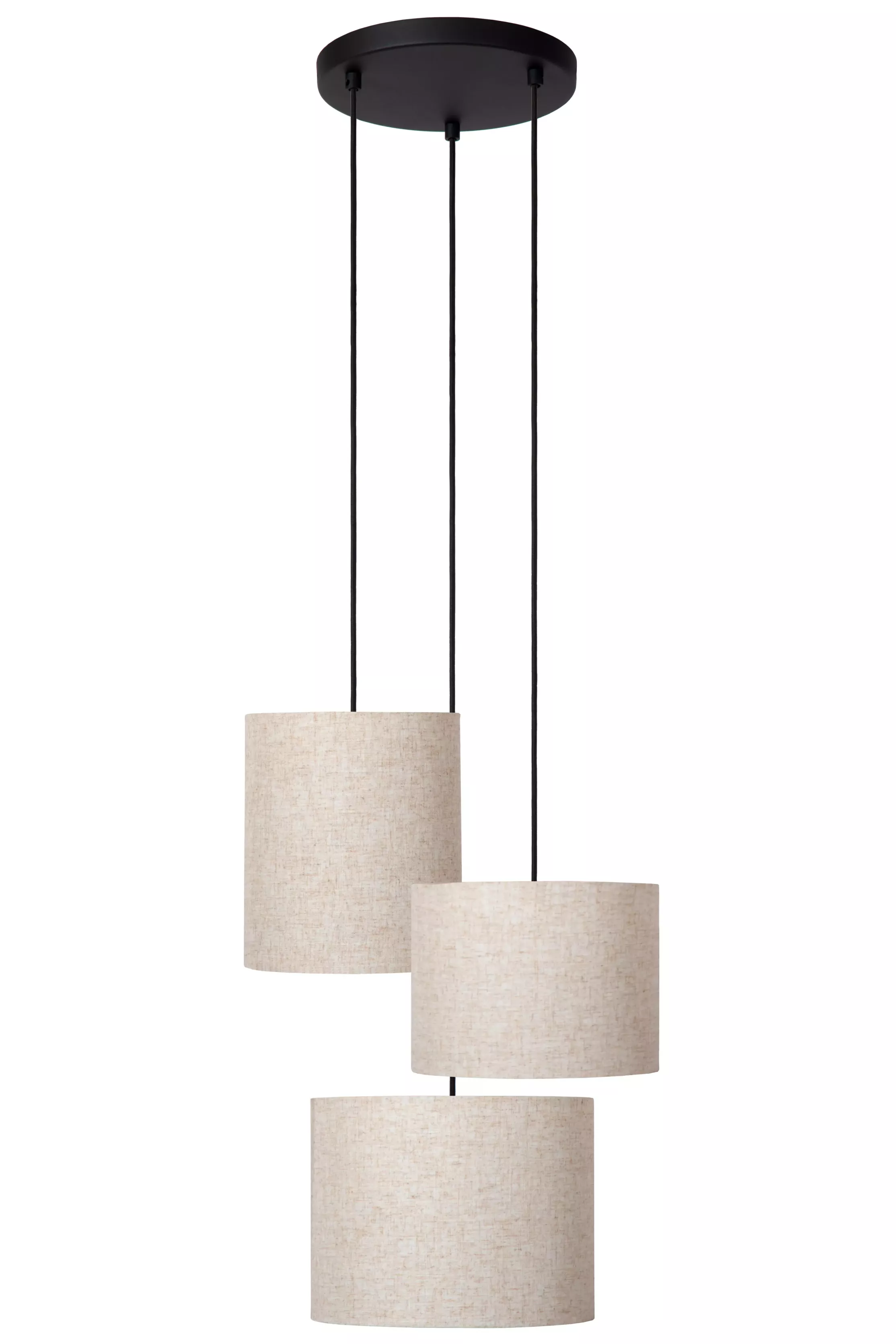 Lampa wisząca kremowo-czarna MAYA 3xE27x40W wym: 150x50x50 cm Lucide