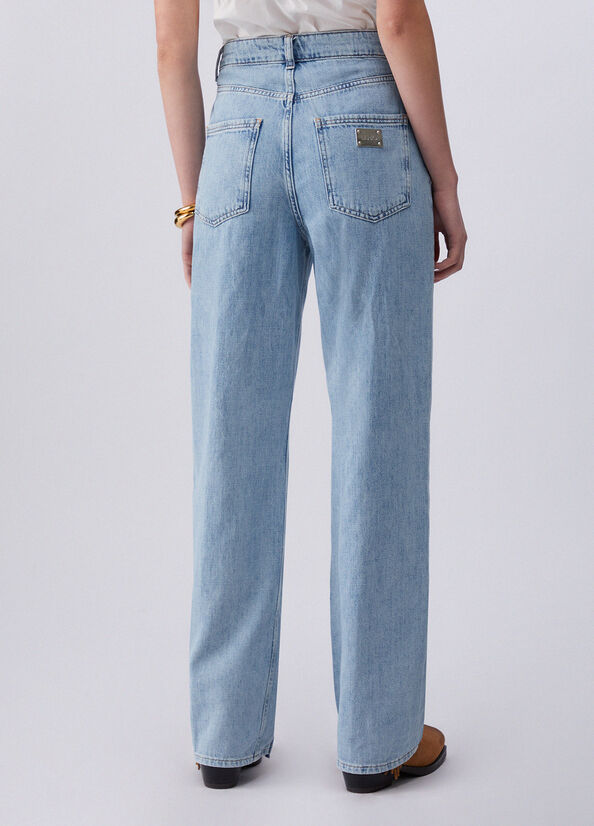 Jeans flare con intreccio