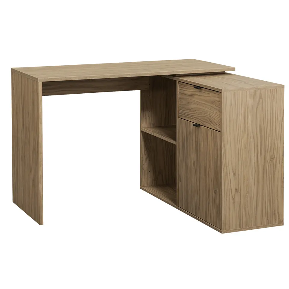 Hoekbureau Lucca - eikenkleur - 75x112x99 cm