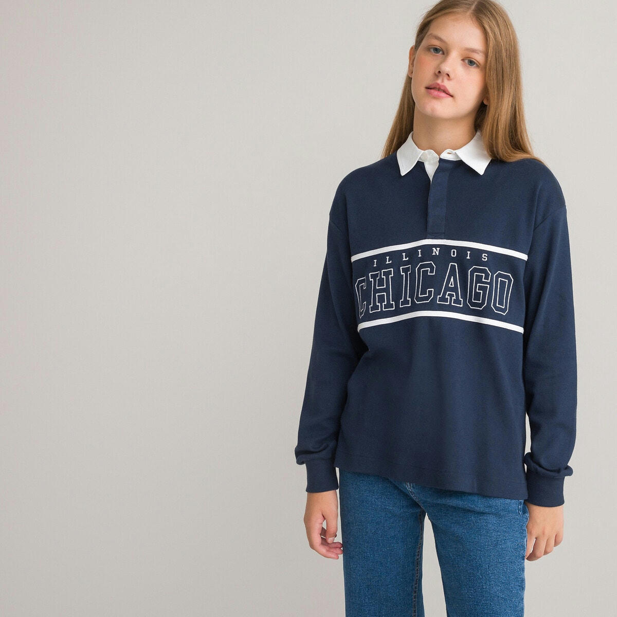 Polo manches longues oversize unisexe