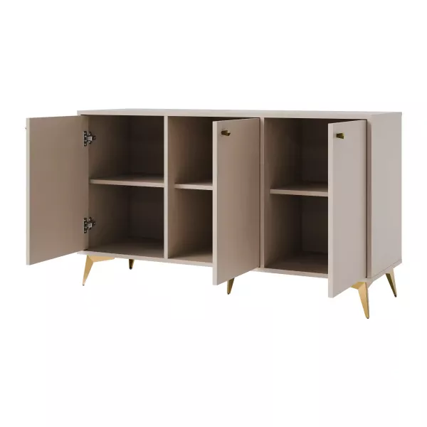 Komoda trzydrzwiowa do salonu Sakai 1 3F T813 Beżowy