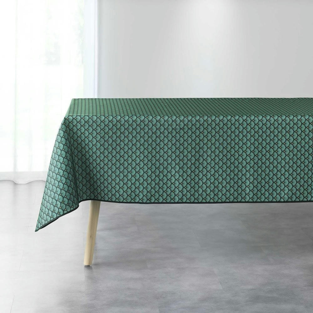 ARTCHIC - Nappe antitache rectangulaire verte 150x240cm