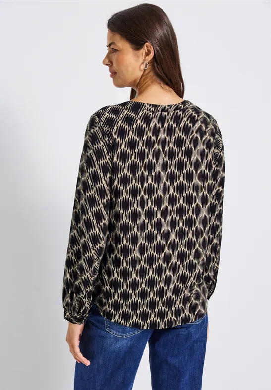 Split Neck Print-Tunika