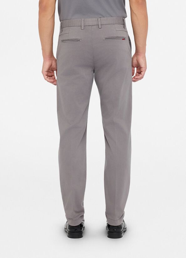 Pantaloni chino in raso