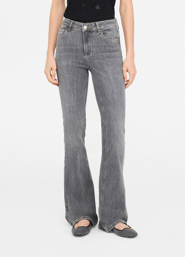 Jeans flare a vita alta