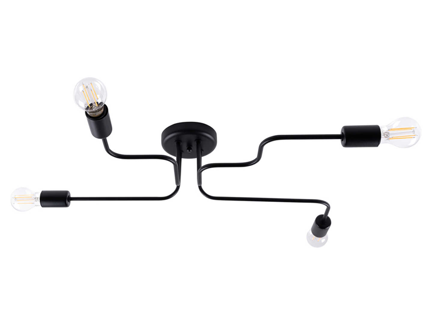 Lampa sufitowa Vector 4-punktowa stalowa czarna