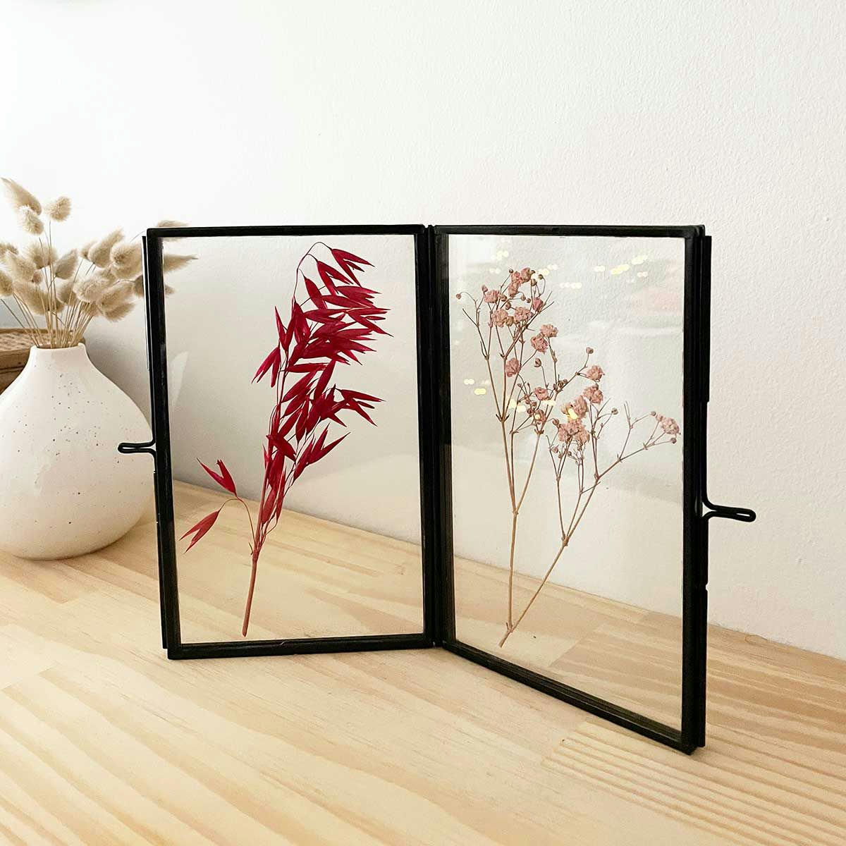 MIRA - Cadre photo double à poser en verre