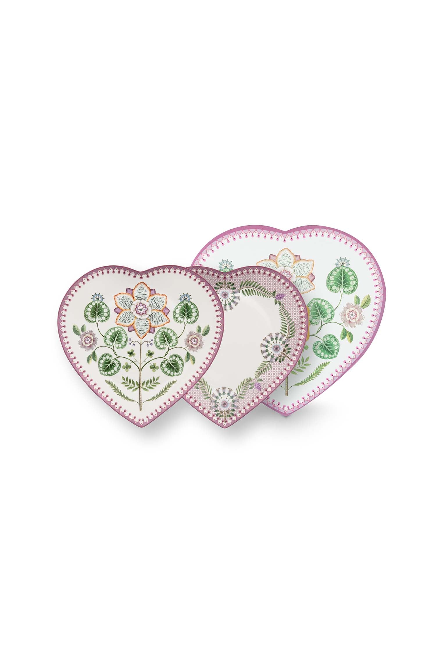 Pip Studio Bordenset Hart - Lily&Lotus - Lila - 23cm - Set van 2