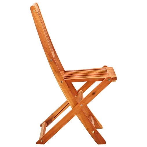 NNEVL Folding Garden Chairs 6 pcs Solid Eucalyptus Wood