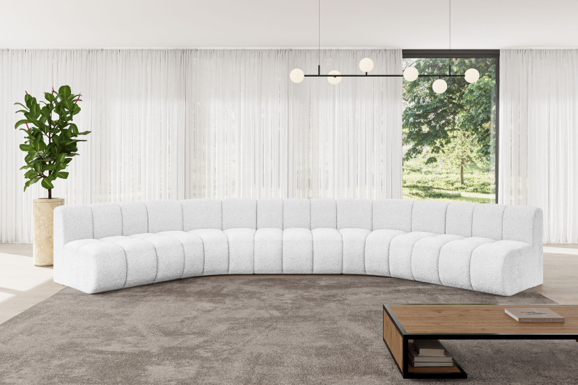 Narożnik uniwersalny modułowy Montra-U1 - 490x174x70 cm Biały