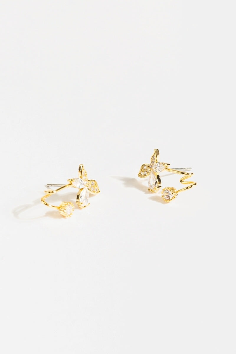 Saylor CZ Butterfly Ear Jackets