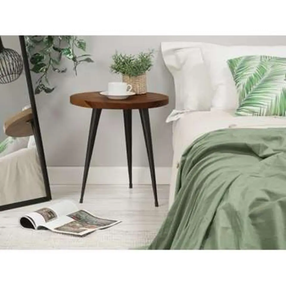 DETAH - Bijzettafel - Donkere houtkleur - Teakhout