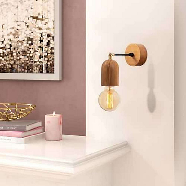 Applique Kayseri en bois - Marron