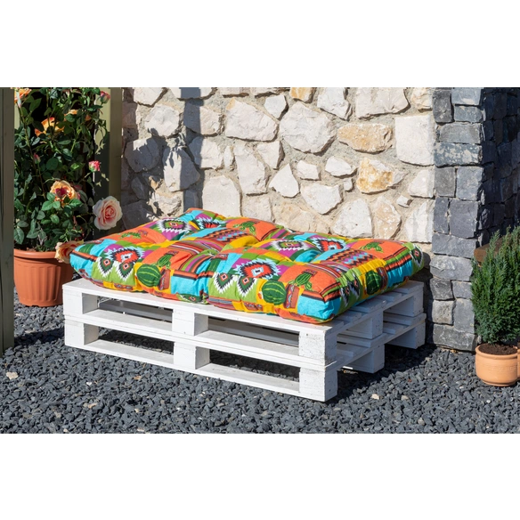 Paletten-Sitzkissen, Bunt, 120x80x16cm, Design Mexiko
