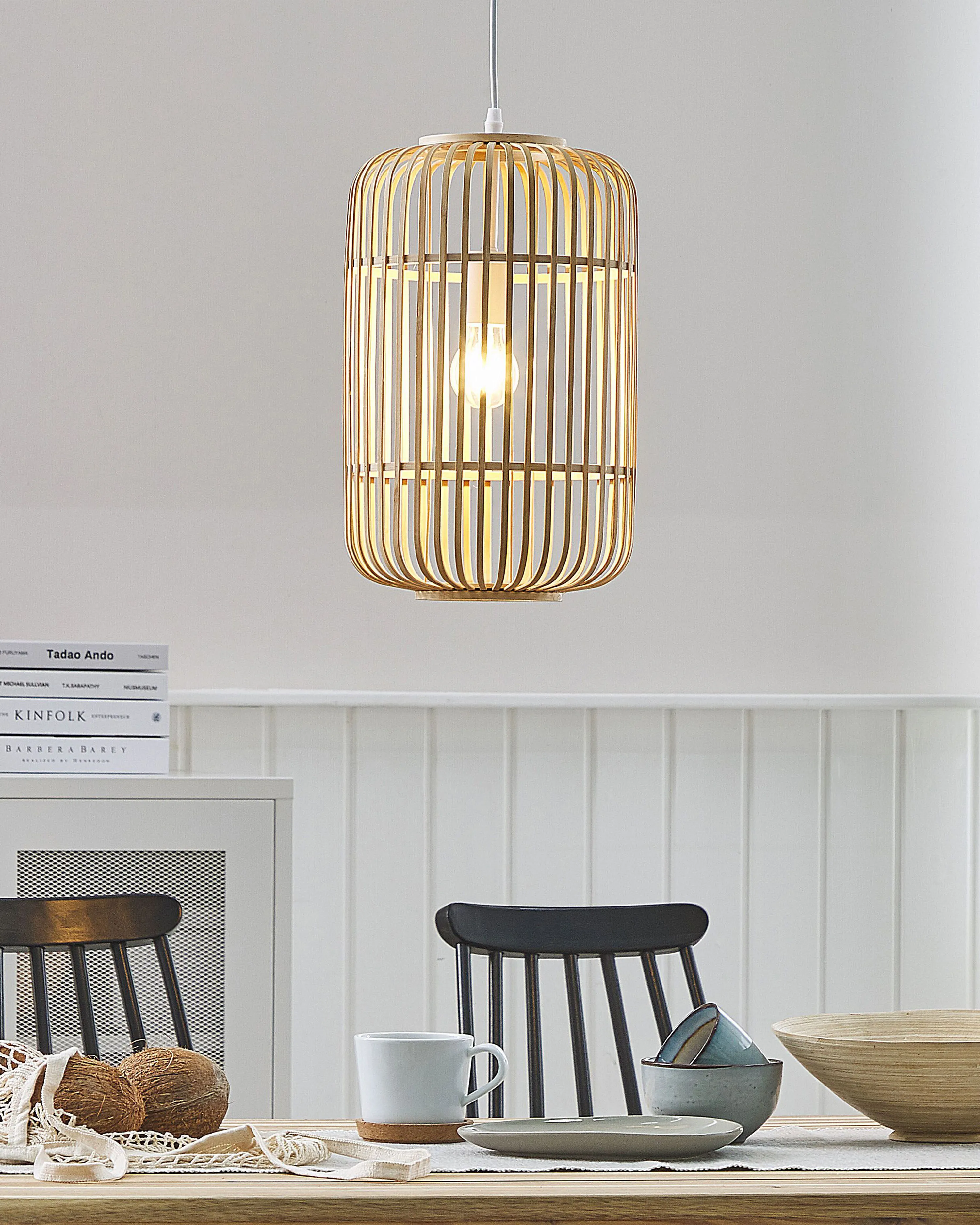 Pendant Lamp AISNE Bamboo Light Brown