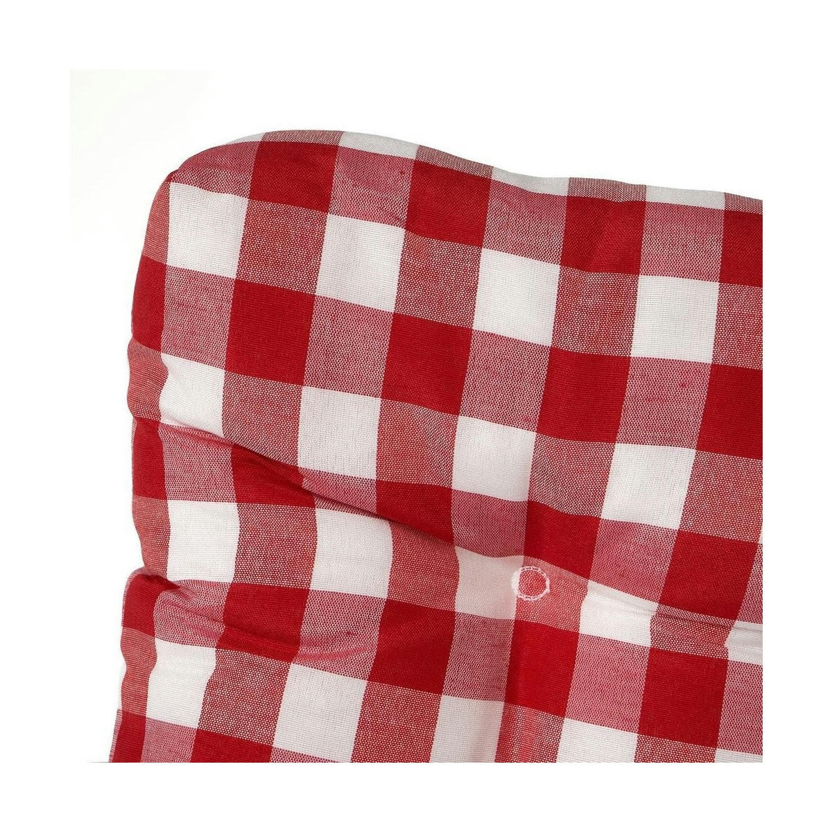 VICHY - Coussin de chaise cuisine vichy rouge et blanc 45x45cm