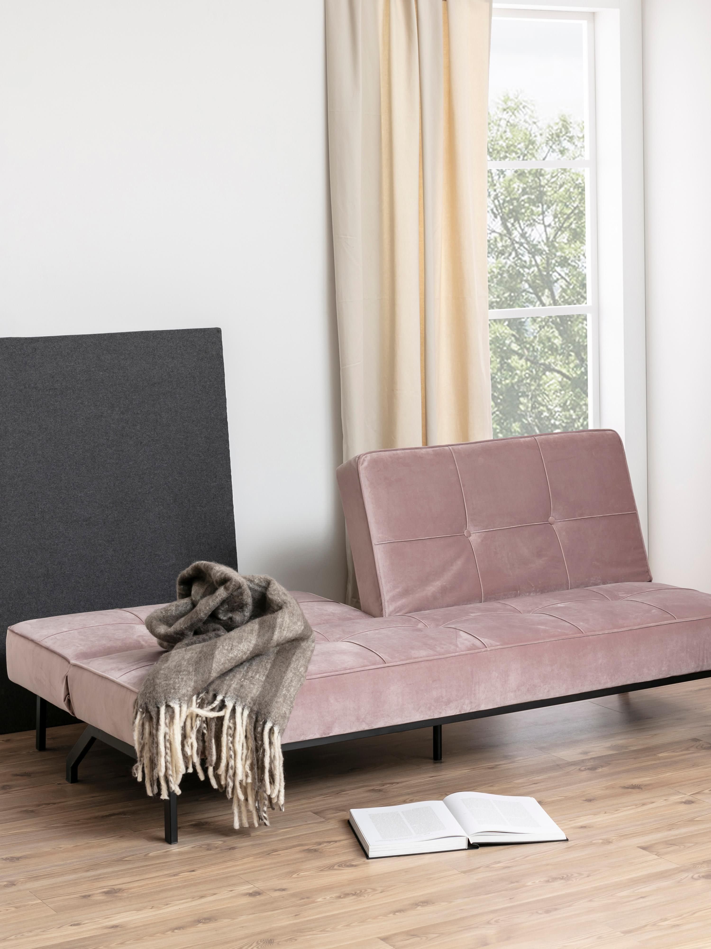 Samt-Schlafsofa Perugia (3-Sitzer)