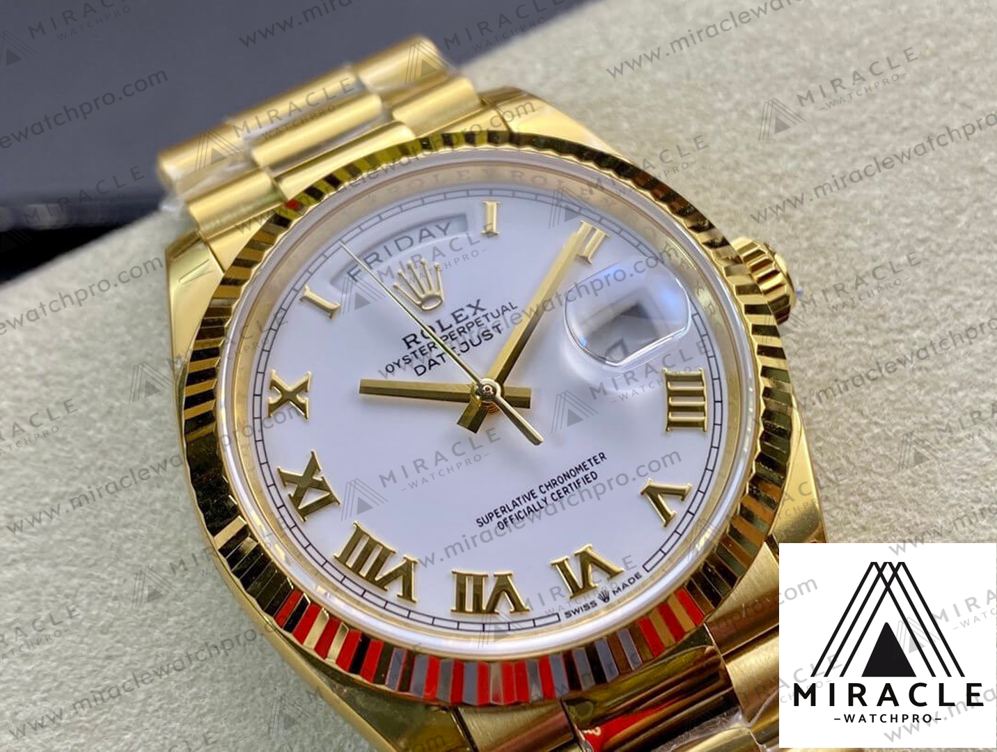ROLEX-DAY DATE-REF.M128238-ELITE CLONE-36MM(White Dial)-Replica Watch