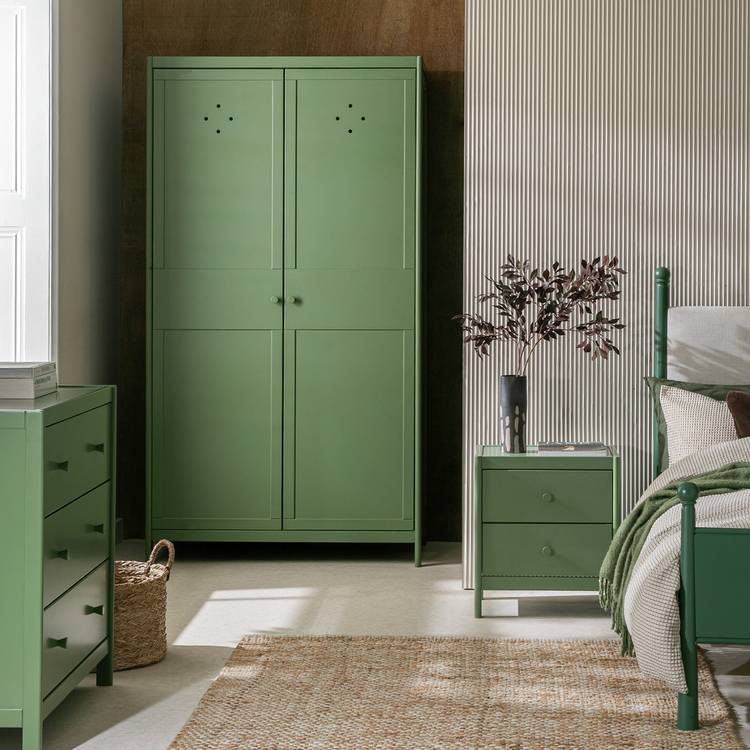 Habitat Bronte 3 Piece 2 Door Wardrobe Set - Green