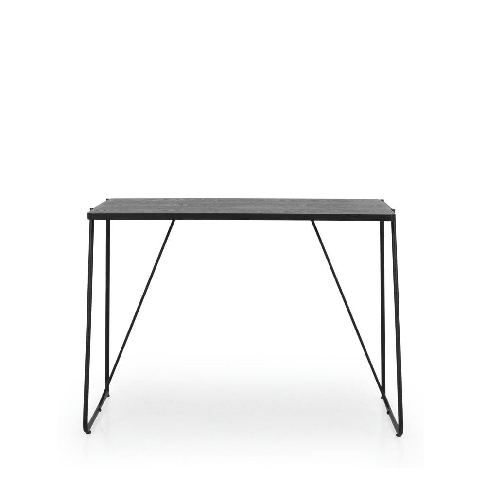 WORK - Bureau en bois et métal L100cm noir