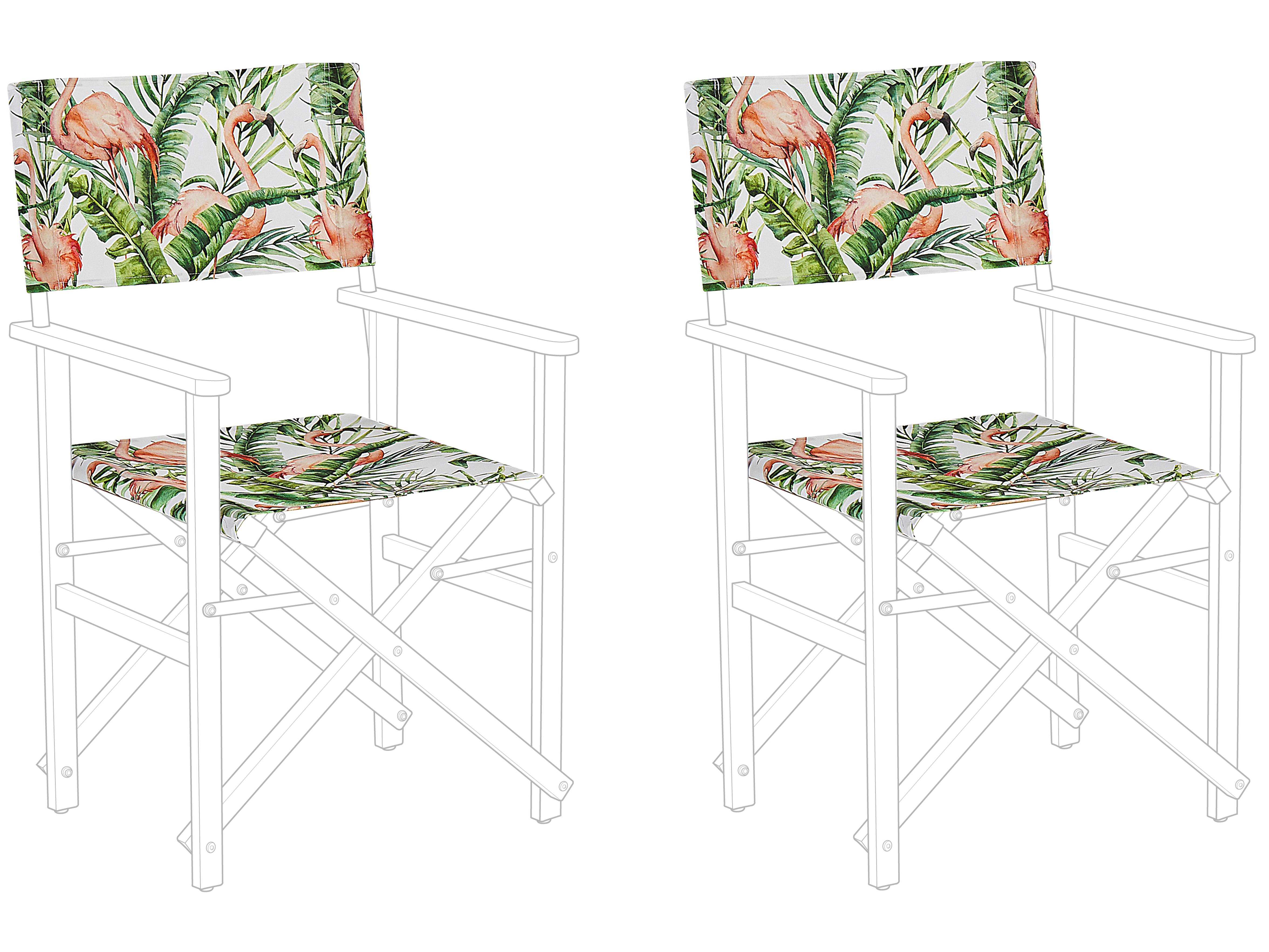 Set of 2 Garden Chair Replacement Fabrics CINE Pink