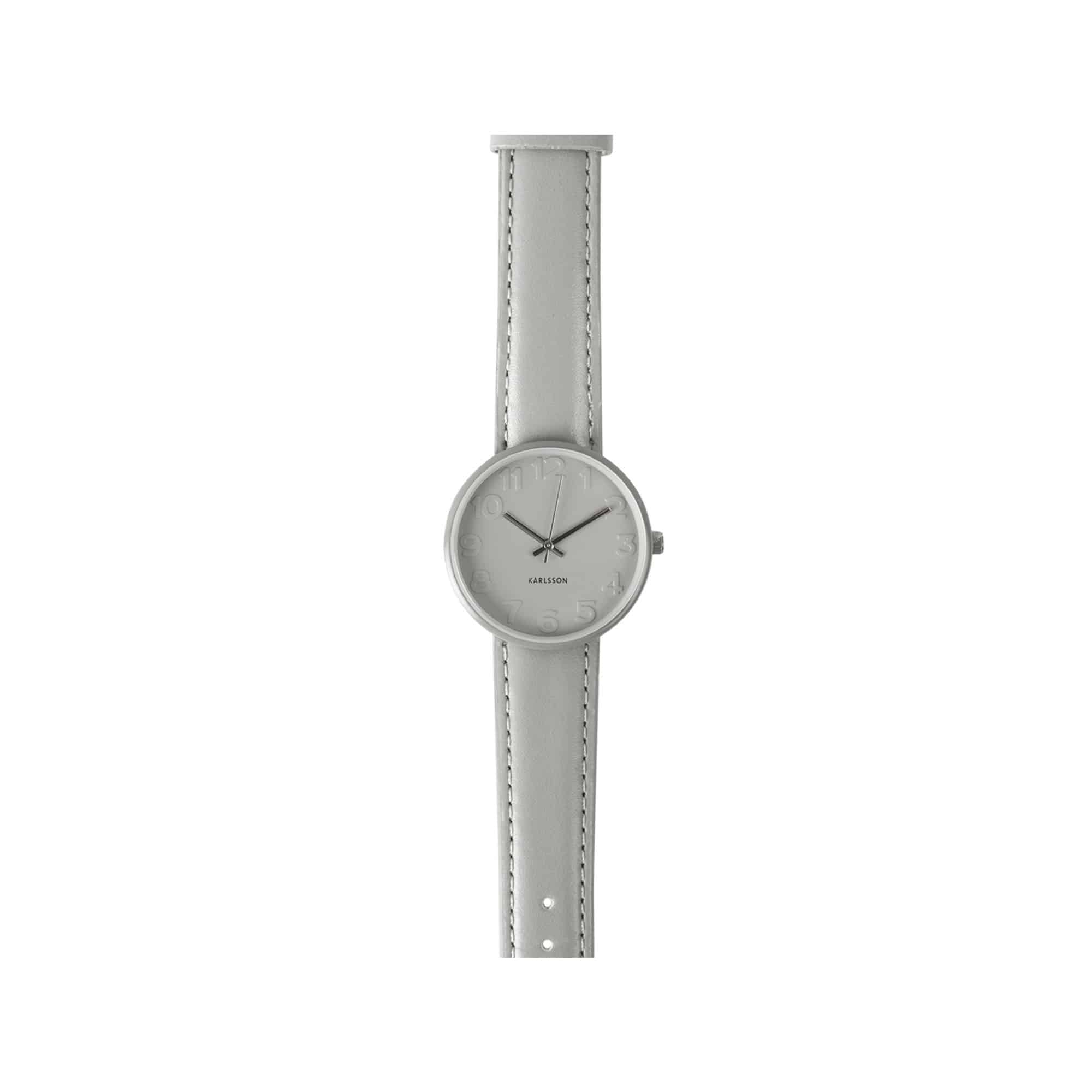 Karlsson horloge Ms. Grey - grijs - Ø3.2cm