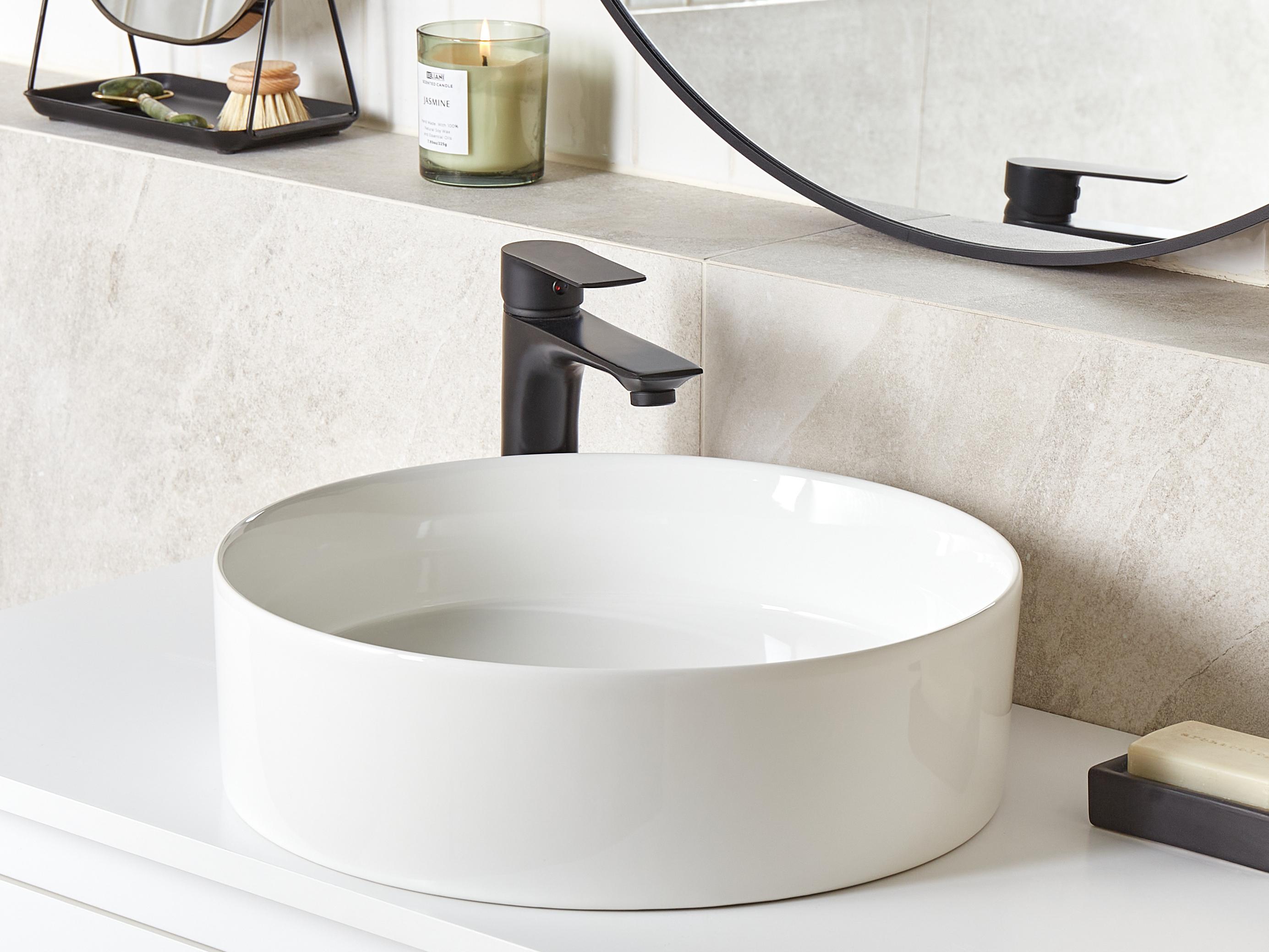 Countertop Basin TEBAR ? 400 mm Ceramic White