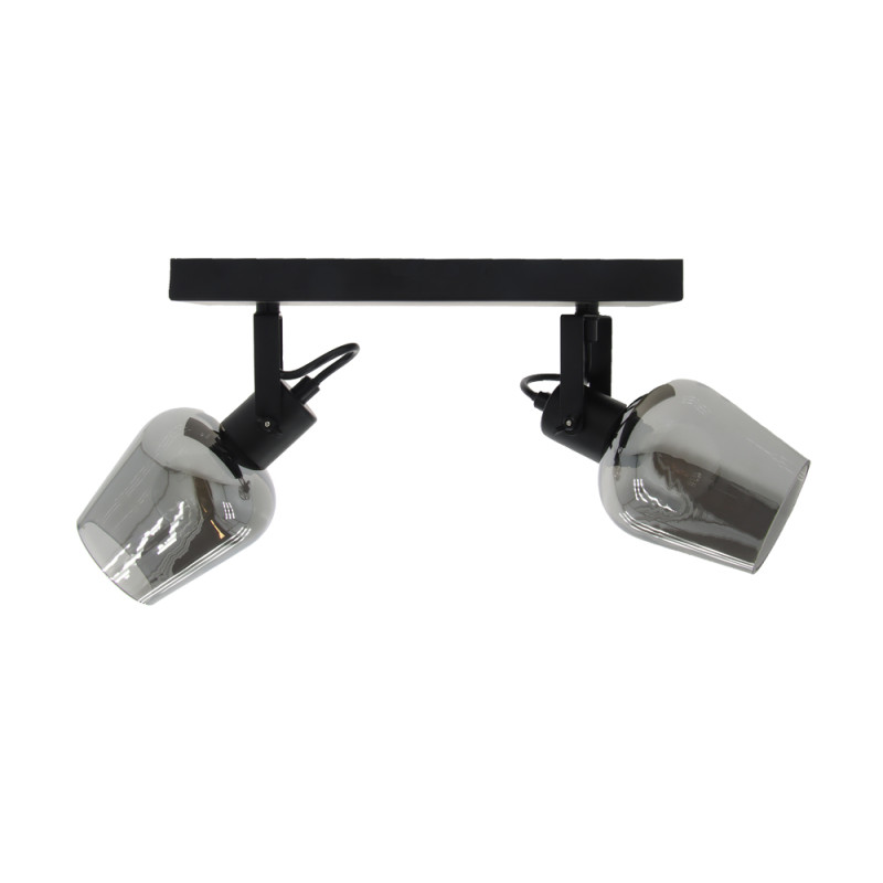 Spot Bergamo noir E14 2 x 40 W MEO