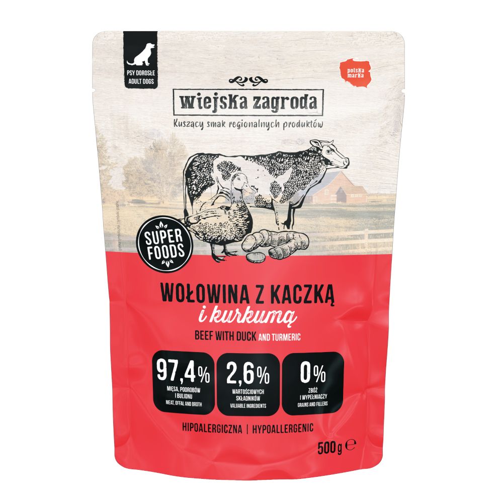 Wiejska Zagroda Wet Food for Adult Dogs Saver Pack 3 x 500g
