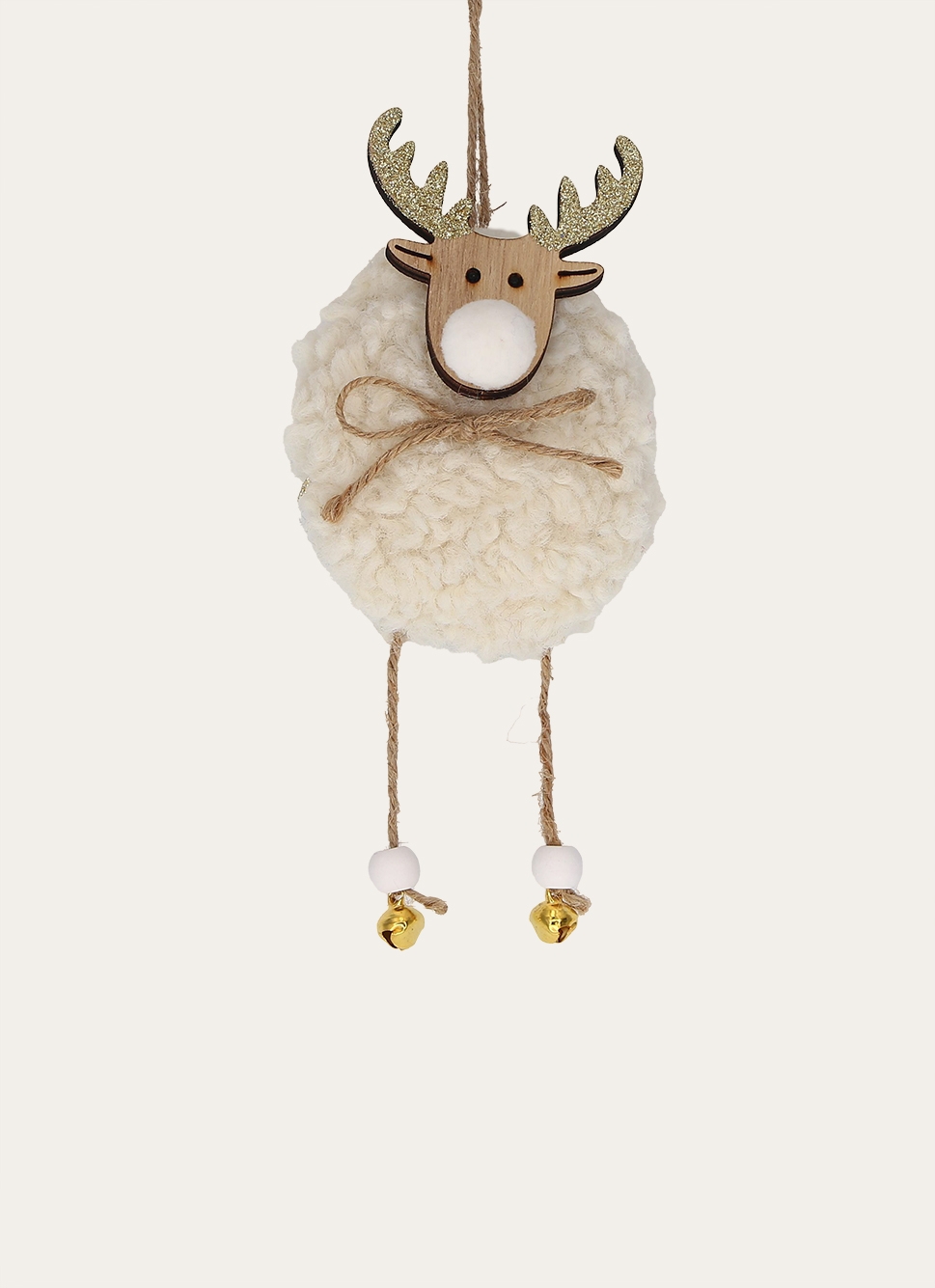 SUSPENSION RENNE EN FAUSSE FOURRURE ECRU