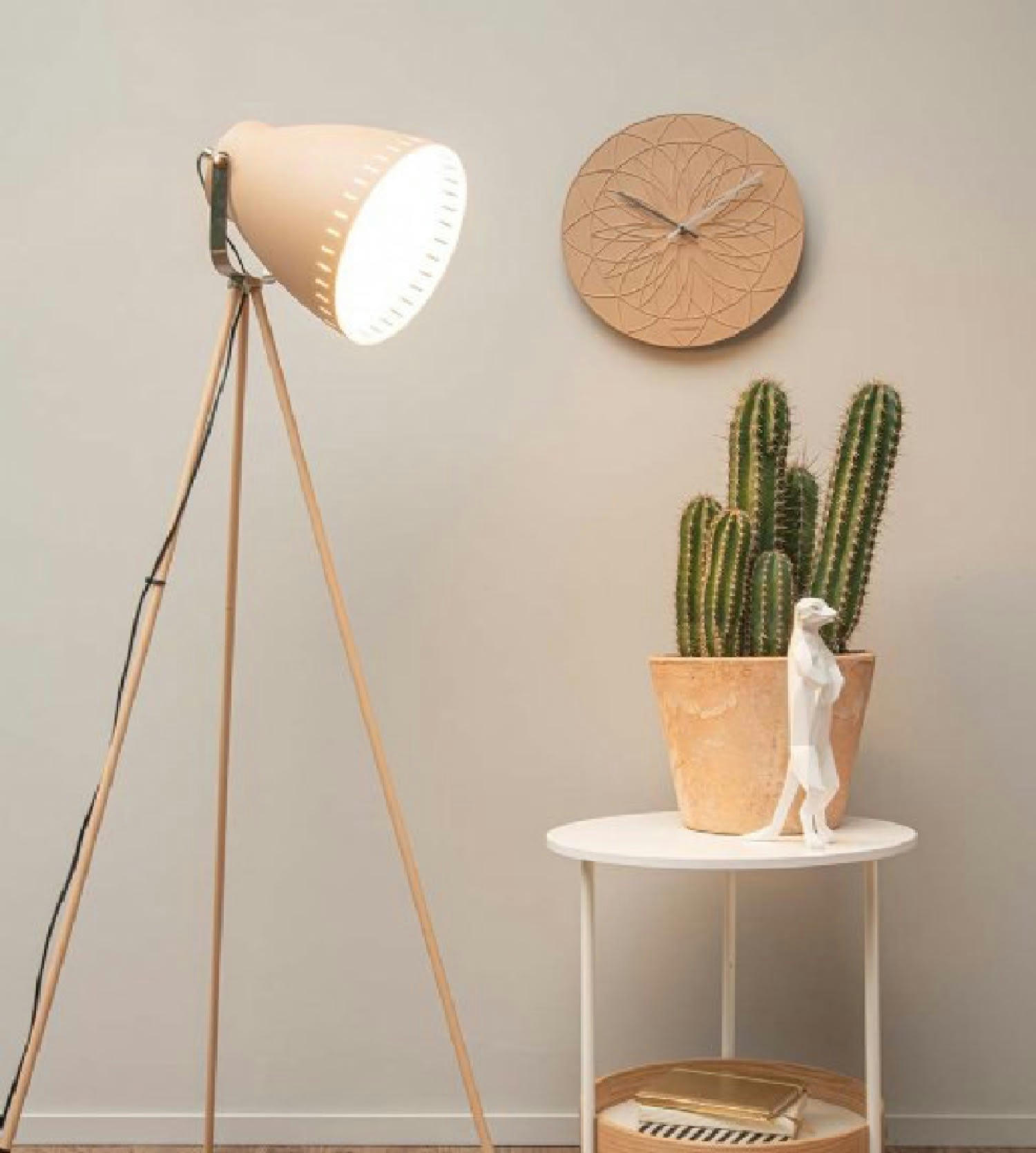 SURICATE - Statue origami blanche suricate H31,7cm