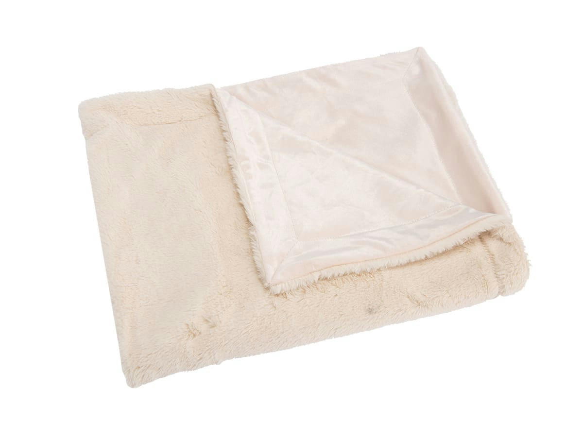 - Plaid tout doux beige  100 x l 75cm