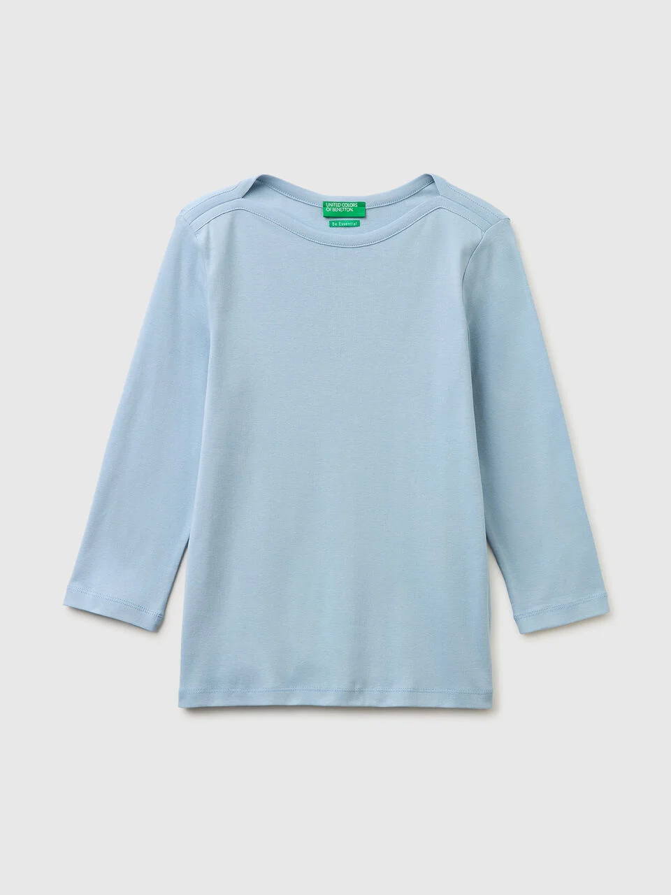 Slim fit t-shirt with boat neck