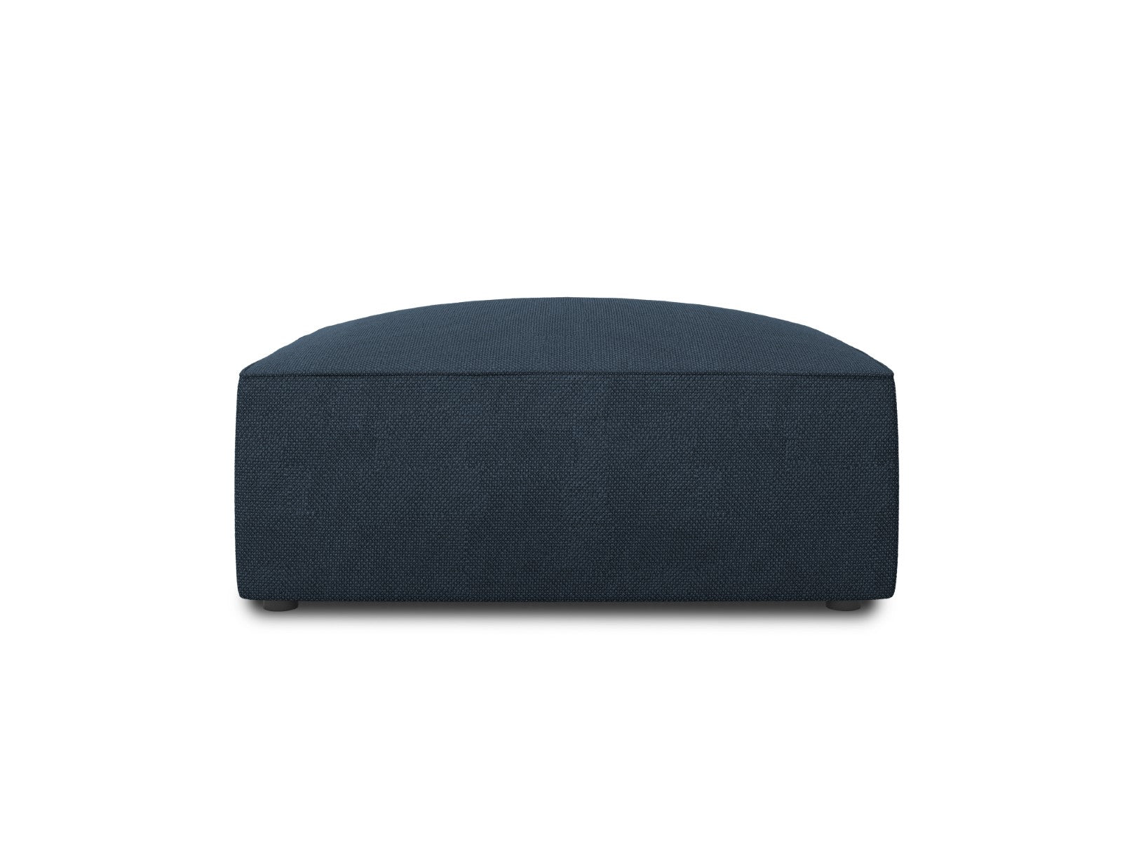 Micadoni Poef Ruby structurele stof, marineblauw - 93x93x40cm