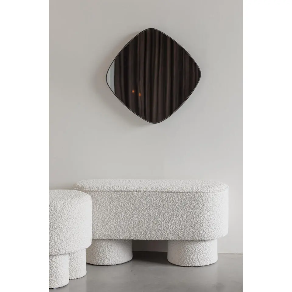 Housecraft Marcos Bankje Boucl&eacute; Wit