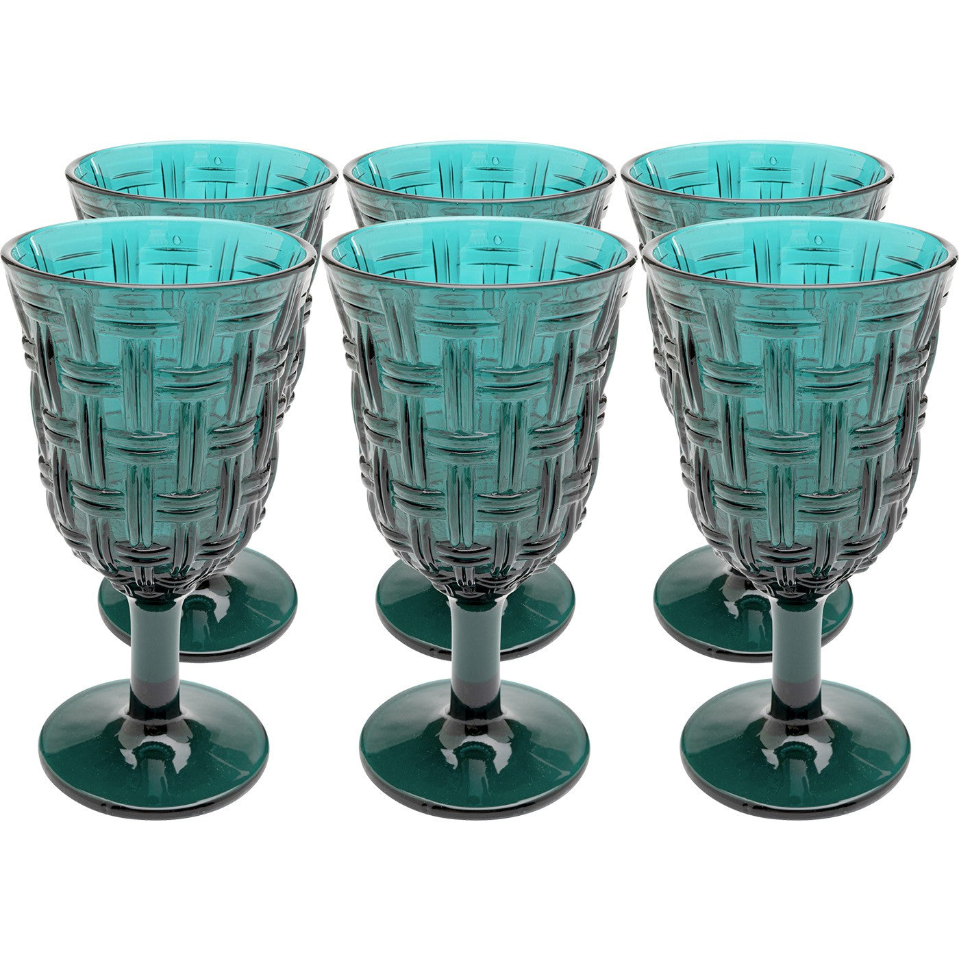 Wijinglazen Tissue blauw (6 set) Kare Design