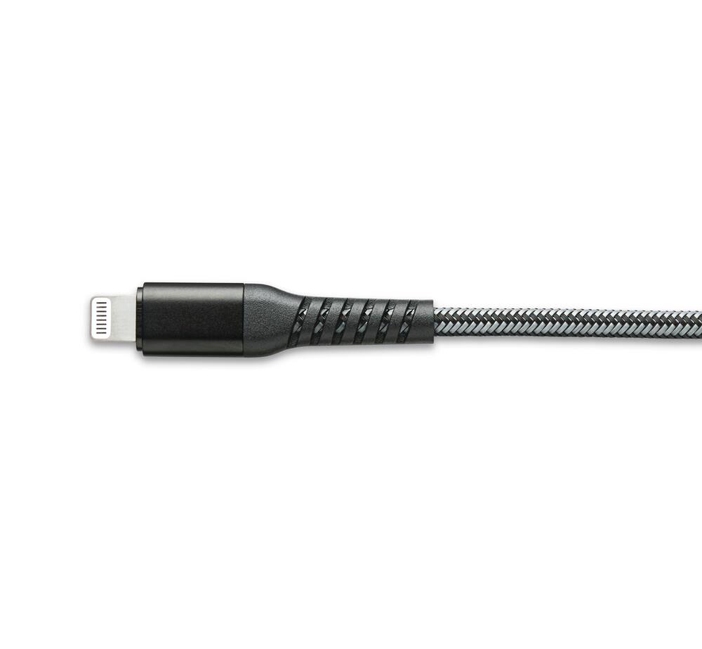 Bluehive Durable USB-A to Lightning Cable, Made With Dupont Kevlar Material, Black, 6-ft
