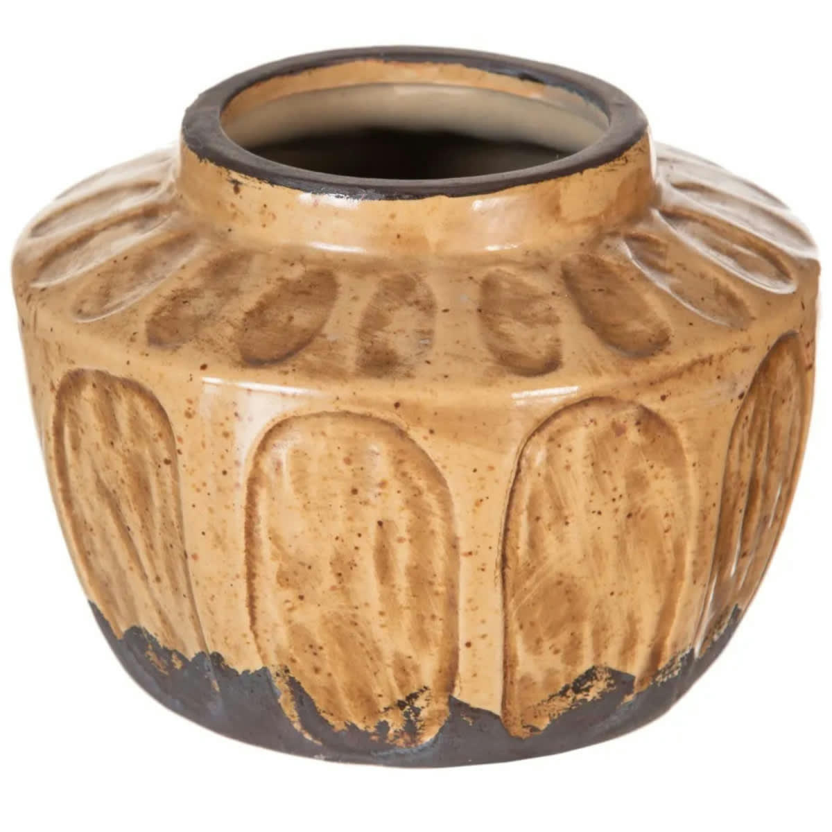 - Vase en céramique vieillie