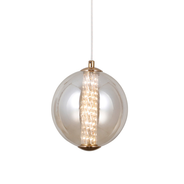 Lampa wisząca BUTERO złoto-bursztynowy LED 1x6W Ciepła biel 550lm Italux