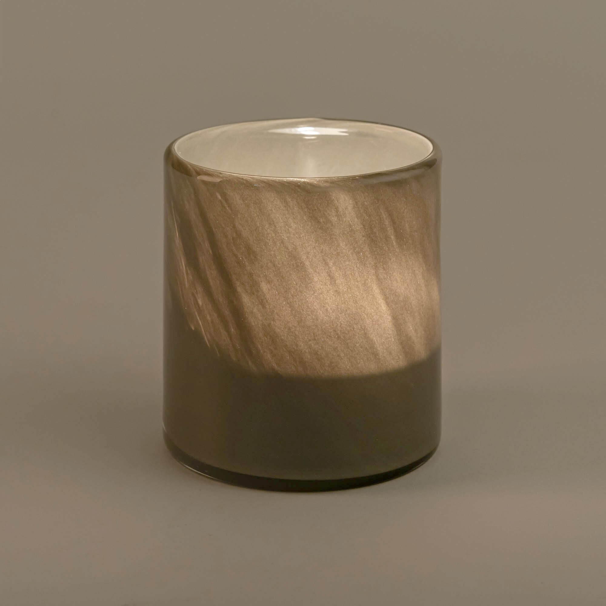 EUGENIE - Photophore en verre D8xH8cm - vert