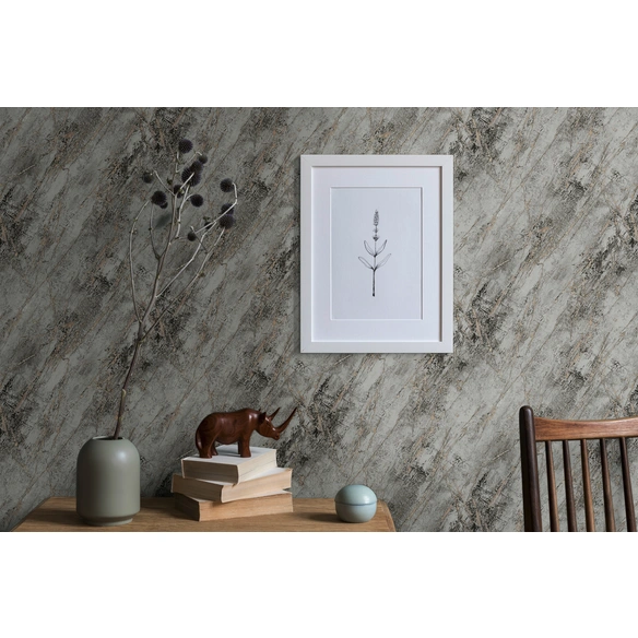 Vliestapete, BxL: 53 x 1005 cm, dunkelgrau