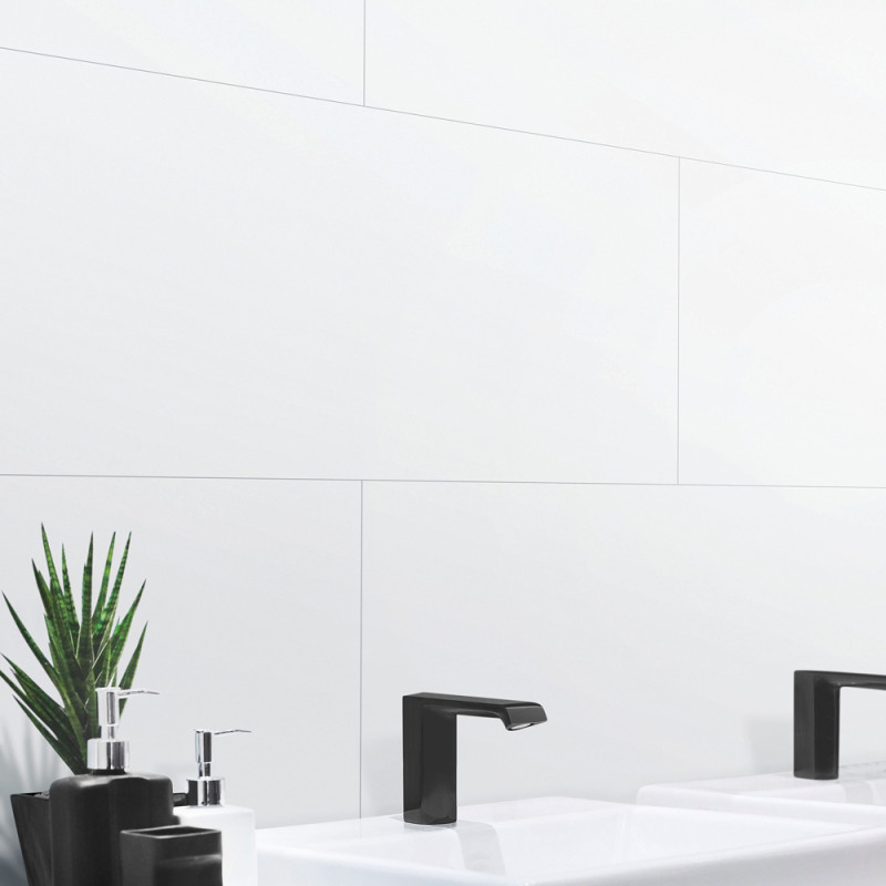 Dalle en PVC Blanc 65 x 37,5 cm 8 pièces DUMAWALL