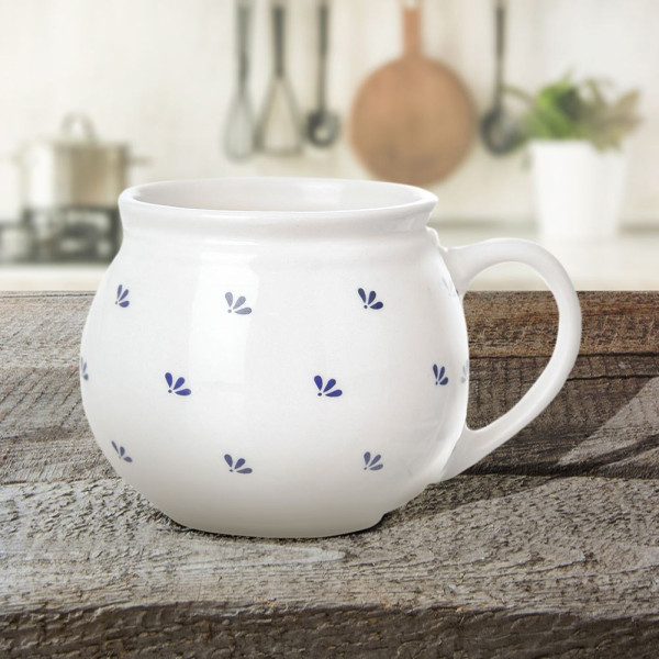 Kubek beczułka do grzanego wina ceramiczny MODROBILA 190 ml