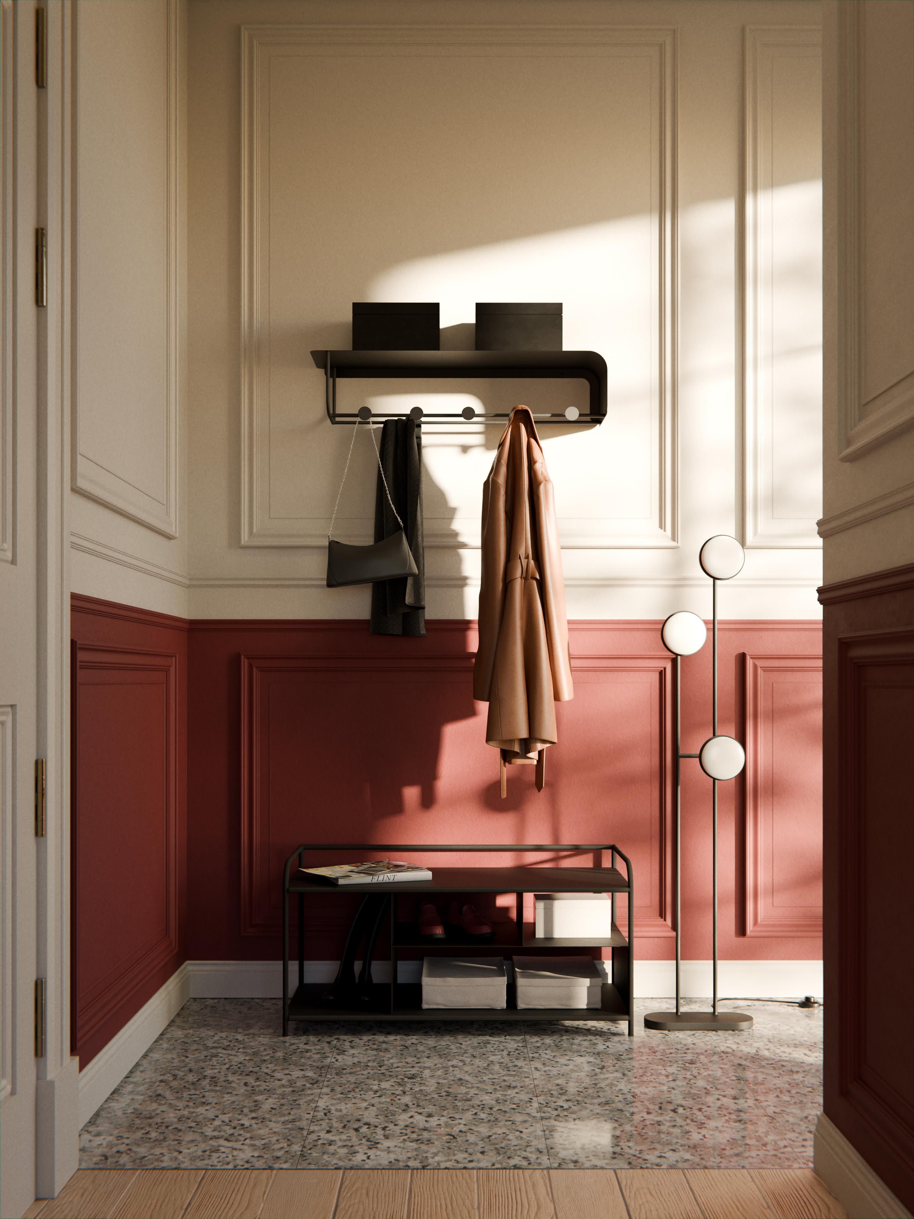 Wandgarderobe Nash aus Metall