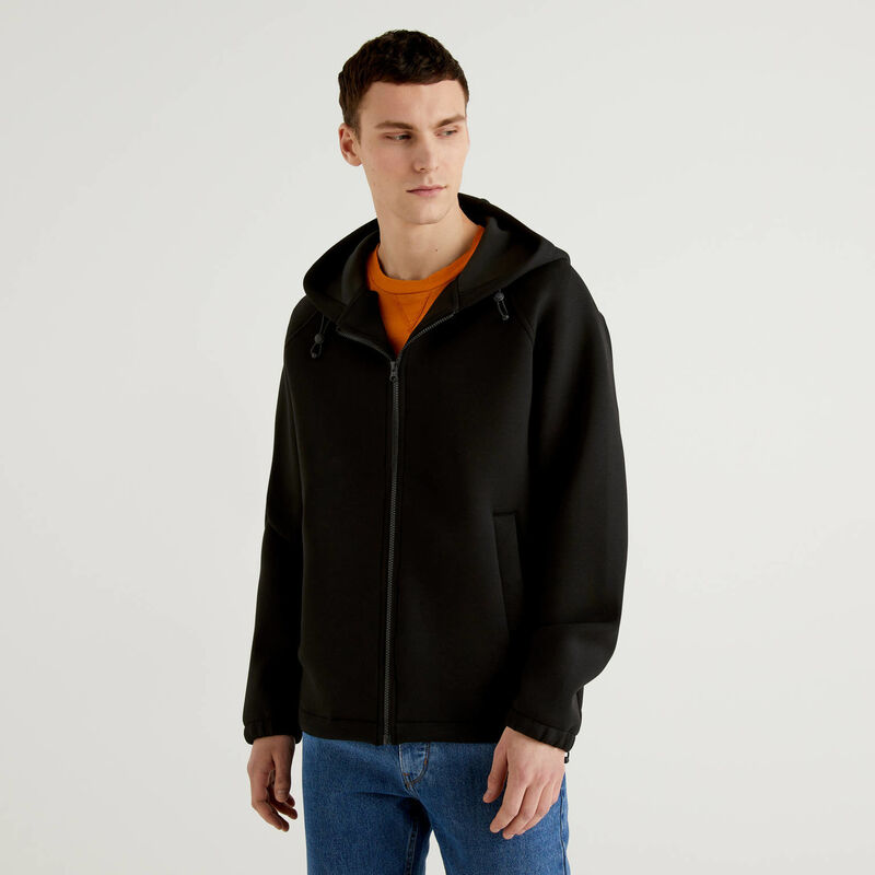 Neoprene jacket with hood