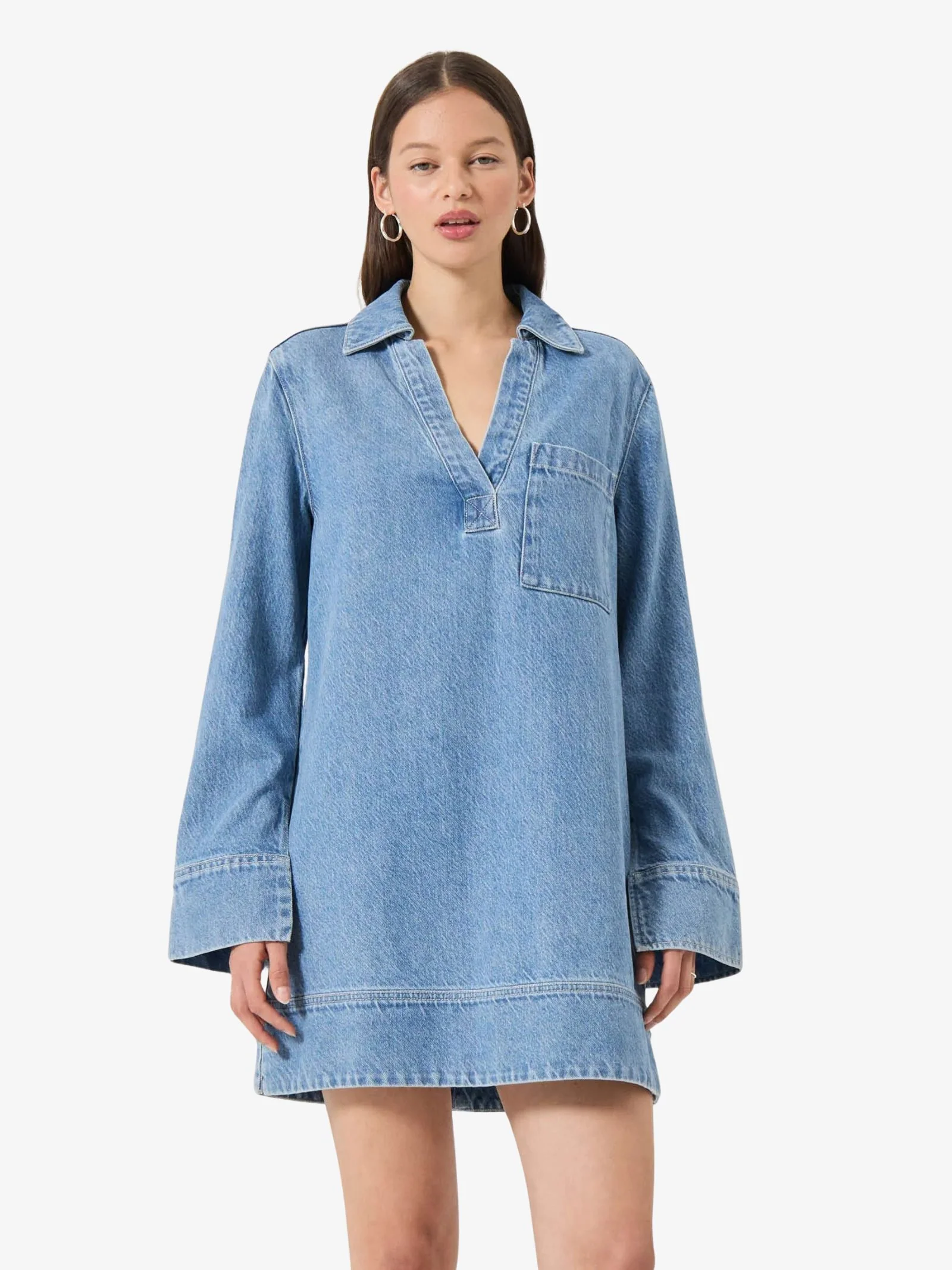 Marfa Tunic Mini Denim Dress
